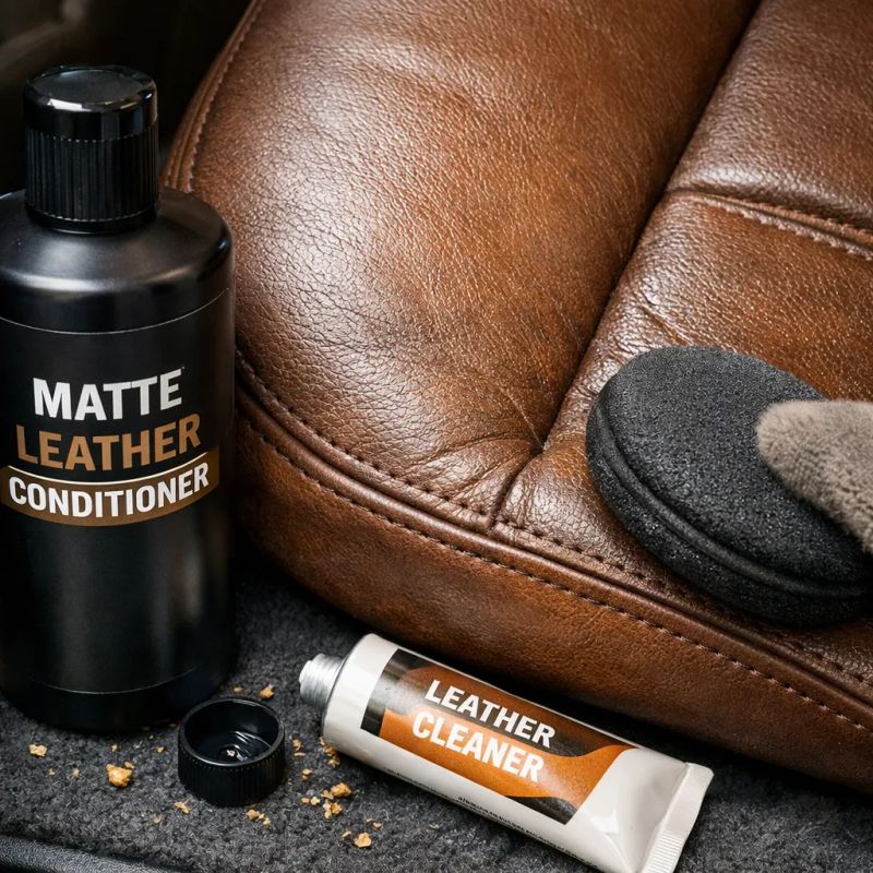Professional stain removal on vehicle upholstery